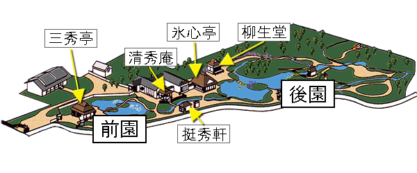 敷地内見取り図・庭園